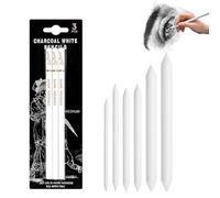 Lápices Blancos de Dibujo, Lápiz de Carbón Blanco, Resaltar Lápiz Lápices de Carbón, 3 Piezas Bolígrafos de Dibujo de Carbón Blanco, 6 Piezas Accesorios de Dibujo, Madera Resaltar Lápiz