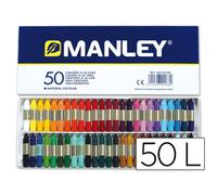 Lapices Cera Manley Caja De 50 Colores Surtidos