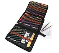 lapices colores acuarelables profesionales,dibujos a lapiz color y Herramientas de dibujo,72 dibujos a lapices de acuarela con color y herramientas de dibujo para colorear libros y aulas.