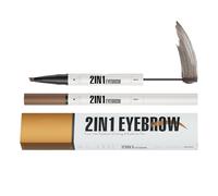Lápices de cejas para mujer, definidor de cejas líquido con cepillo para polvo y punta multitenedor, herramienta de maquillaje de cejas a prueba de manchas, relleno preciso en casa, salón o uso
