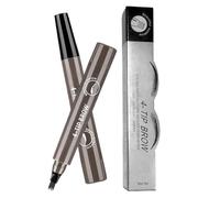 Lápices de cejas para mujer, juego de 2 piezas impermeables, tinte de larga duración, 4.72 x 0.79 x 0.79 pulgadas, diseño preciso de punta fina, herramienta compacta resistente a las manchas, para el