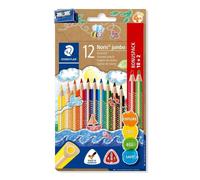 Lápices de Color Triangular Staedtler Noris Jumbo 128 + Afilalápices