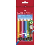 Lápices De Colorear Borrables Faber-Castell - Paquete Variado De 12 Colores
