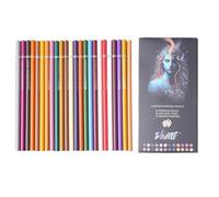 Lápices de colores 24 Recuento, Resistencia a la rotura, suministros de arte mezclables, instrumentos de escritura fluidos para dibujar, 7.09 x 3.62 x 0.63 pulgadas, e ilustración para niños,