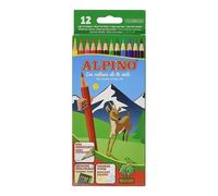 Lápices de Colores Alpino Estuche 12 Unidades con Bandeja Deslizable