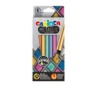 Lapices de colores carioca metallic caja de 6