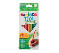 Lapices de colores carioca tita triangular estuche de 12