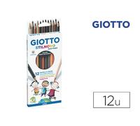 Lapices De Colores Giotto Stilnovo Skin Tones Caja De 12 Colores Surtidos