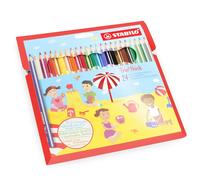 Lápices De Colores Gruesos STABILO Trio - Estuche De 24 Colores Mezclados