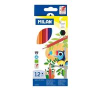 Lápices de Colores Hexagonales Milan Caja de 12 Unidades Madera Sostenible