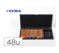 Lapices De Colores Lyra Rembrandt Polycolor 36 Olores Surtidos + 12 Lapices De Grafito En Maletin De Madera