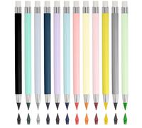 Lápices de colores mágicos genéricos, 12 unidades de lápices de colores metálicos con goma de borrar y puntas intercambiables, ideal para escolares, niños, escuela y oficina