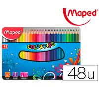 Lapices de colores maped color peps caja metalica de 48 lapices colores surtidos