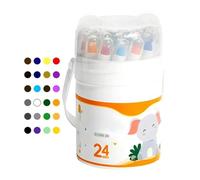 Lápices de colores para niños: juego de dibujo no tóxico, núcleo de color liso, diseño robusto e irrompible | vibrantes fáciles de agarrar para proyectos de arte escolar, libros de colorear