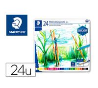Lapices De Colores Staedtler Acuarelables Caja Metal De 24 Unidades Colores Surtidos
