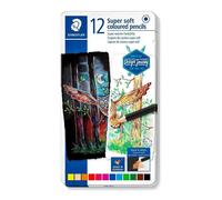 Staedtler Lápices de colores 149C ST Color Super Suave Multicolor, caja metálica 12 lápices