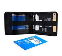 Lápices de Dibujo Artístico, 33 Pcs Kit de Dibujo Profesional para Boceto, Lapiz Dibujos con Lapices de Carboncillo y Grafito
