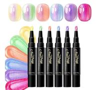 Lápices de diseño de uñas | 6 colores de gel brillante, lápices de pintura para el diseño de uñas, para casa, salón, , viajes, sesión de fotos, boda, citas, vida cotidiana, niñas y