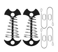 Lápices de encuadernación de huesos de , 5,91 x 3,35 x 1,18 pulgadas, aleación de aluminio, insertos de muebles con 4 mosquetones y 2 cuerdas, ideal para camping, tiendas de campaña, barbacoas