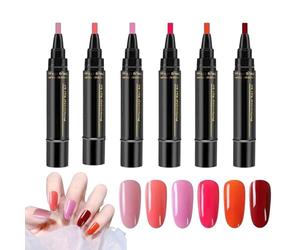 Lápices de esmalte de uñas para | Pintura de de 6 colores de color rápido para mujeres | No hay policilio de uñas Toen de gel uv para adolescentes Manicure Pedicure