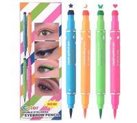 Lápices de eyeliner líquidos, de doble cabeza duradera, 4 colores, lápiz de maquillaje de ojos de belleza, delineador de ojos preciso para novia, esposa, hermana, maquillaje de larga duración, lápiz