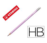 Lapices De Grafito Con Goma Stabilo Swano Mina 2,2 Mm Dureza Hb Lila Pastel