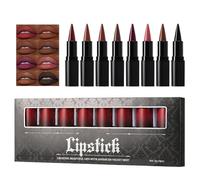 Lápices de labios, lápiz labial mate para mujeres - 8 colores de lápiz labial de gradiente con punta de cono | Juego de maquillaje a prueba de manchas, cosméticos de labios con múltiples usos múltiple