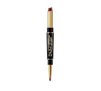 Lápices de labios y resistente al agua de doble extremo duradero delineador de labios impermeable lápiz labial 12 colores brillo niños (I, talla única)
