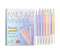 Lápices de uñas - Herramienta de dibujo de secado rápido de 12 colores, lápices de uñas de gel impermeables de 05 mm, para mujeres y niñas para pintar y diseñar uñas para el hogar salón
