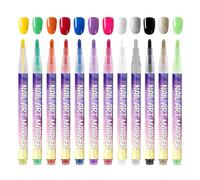 Lápices de uñas - Lápices de esmalte de uñas, marcadores de gel 3D, juego de doce colores, herramientas de dibujo de uñas | esmalte de uñas para mujeres, hogar, salón, boda, viajes, manicura, casual