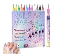 Lápices de uñas para niñas y mujeres, 12 unidades, accesorios de belleza de secado rápido de larga duración, lápices de colores de uñas, para salón, casa, vacaciones, Halloween