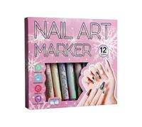 Lápices para dibujar en las uñas, 12 piezas de manicura de secado rápido, lápices de color de uñas para pintar: perfectos para el hogar, talón, vida cotidiana, estudio, aficionados, madres