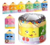 Lápices Patrón Border Trimm Pegatinas de Pared 32 8 pies de Longitud para Pizarra Tablero de Noticias Decoración de Fiesta Adhesivo de Pared