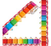 Lápices Patrón Border Trimm Pegatinas de Pared 32 8 pies de Longitud para Pizarra Tablero de Noticias Decoración de Fiesta Adhesivo de Pared