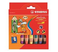 Lápices Stabilo Woody 880 Unidades.6 con sacapuntas 4548 Azul