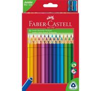 Lápices triangulares Faber-Castell Jumbo 30 colores + sacapuntas
