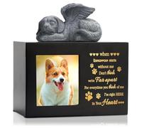 Lápida de animales, caja de cenizas para perros, urna para perros, caja de cremación para mascotas, urnas de cremación con marco de fotos, piedras conmemorativas para perros con grabado personalizado
