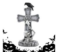 Lápidas De Halloween Para Tumbas,Lápidas De Cementerio Halloween - Decoraciones de lápidas esqueletos de signo de patio,Señal impermeable de corte de lápidas de sque