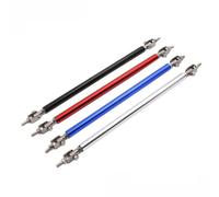 Lapiglo 2 barras de soporte ajustables de 20 cm para parachoques delantero para barra de refuerzo de acero inoxidable para difusor de coche, color negro