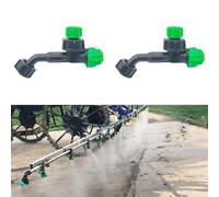 Lapiglo 2 boquillas de pulverización agrícolas ajustables antigoteo, cabezal de riego de plástico de ingeniería con interruptor de control de flujo, agricultura de jardín, riego a prueba de fugas