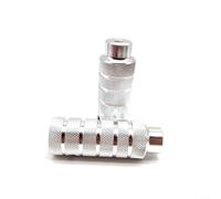 Lapiglo 2pcs Aleación de aluminio para Bike Pegs 110x38mm 3/8 Inch Axle antideslizante Foot Pins Negro (Plata)