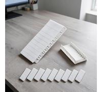 Lapiglo 50 cubiertas de ranura para panel eléctrico, caja de fusibles de agujero modular, riel DIN, ABS, seguridad compatible con Hager Schneider Schneider