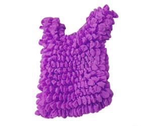 Lapiglo Bolsa de compras elástica de gran capacidad, multifuncional, bolsa de almacenamiento de burbujas antiarrugas, comestibles, viajes, mandados diarios, bolsa plegable reutilizable (morado)