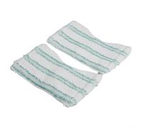 Lapiglo Cabezal de fregona compatible con Leifheit, almohadilla de microfibra flexible y limpiaparabrisas de bañera, alta absorción con solapa, turquesa, 2 unidades (paquete de 2)