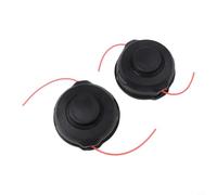 Lapiglo Cabezal de recortadora de césped negro con sistema de protuberancia y alimentación, construcción de nailon ABS, rosca M8 x 125 LH 198386-5 XRU11Z, XRU12, XRU04Z para recortadoras al aire libre