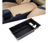 Lapiglo Caja de almacenamiento para consola central 2021, bandeja organizadora de reposabrazos de plástico negro con múltiples compartimentos para el interior del coche