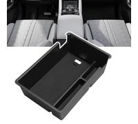 Lapiglo Caja de almacenamiento para reposabrazos ATTO 2 2025-2026, organizador de consola central con capacidad de 5 litros, alfombrilla antideslizante y ranuras para tarjetas, ABS negro + PVC