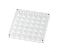 Lapiglo Caja expositora de acrílico transparente, conchas marinas y diamantes, caja de almacenamiento de 36 rejillas con cierre seguro, organizador portátil de cristales y uñas para arte, 12 x 12 cm