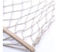 Lapiglo Cama colgante blanca de 10 pies con barras separadoras de madera dura, hamaca de cuerda de algodón suave, capacidad de 400 libras para relajación en el patio trasero y jardín