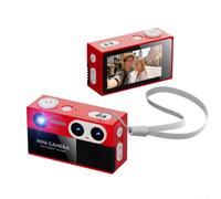 Lapiglo Cámara digital retro 4K con doble lente y pantalla IPS de 1.97 pulgadas, ligera, para estudiantes, gris y azul (CCD19 rojo)